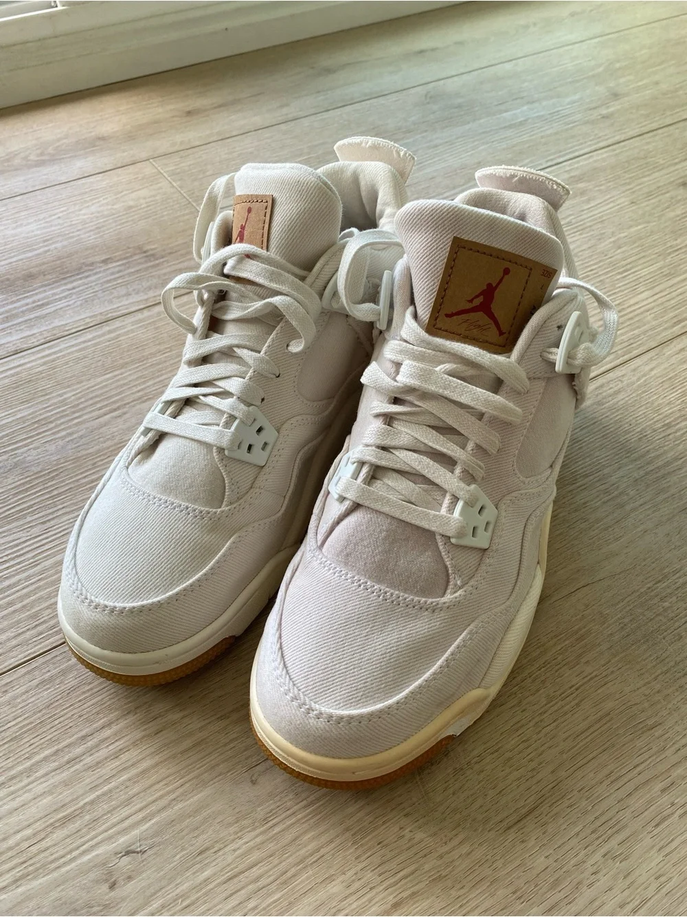 Levi's × Air Jordan 4 Retro GS 'White Denim' Size US 7 Men